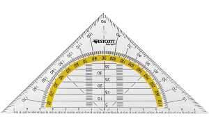 WESTCOTT Geometriedreieck, Hypotenuse: 14 0 mm, transparent (62350176)