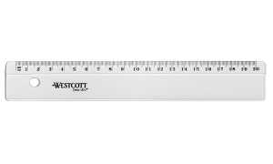 WESTCOTT Flachlineal, aus Kunststof f, Länge: 500 mm (62350189)