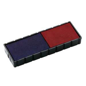 COLOP Ersatzstempelkissen E/12/2, b lau/rot, Doppelpack (62518002)