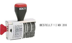 COLOP Bänderstempel - 4 mm Datum, 12 Texte