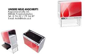 COLOP Textstempel Printer 30, 5-zei lig, mit Gutschein, weiß