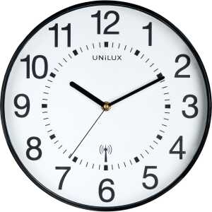 Unilux WAVE Wanduhr mit Funksteuerung schwarz, D: 30 cm,