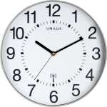 Unilux MAXI WAVE Wanduhr mit Funksteuerung metallgrau, D:...