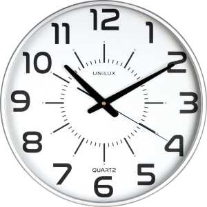 UNILUX Wanduhr Maxi Pop 37,5cm Kunststoff metallgrau