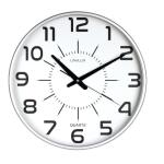 UNILUX Wanduhr Maxi Pop 37,5cm Kunststoff metallgrau