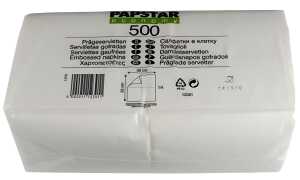 PAPSTAR Servietten, 330 x 330 mm, 1 -lagig, weiß (6412391)