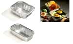 PAPSTAR Aluminium-Schale eckig, mit Deckel, 500 ml (6414501)