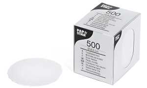 PAPSTAR Tassendeckchen rund, weiß, Durchmesser: 8,5 cm (6420282)