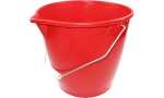 Peggy Perfect Eimer mit Stahlbügel, 12 Liter, rot...