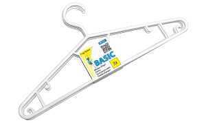 Peggy Perfect Kunststoff-Kleiderbüg el mit Steg, 3er Pack (6422183)