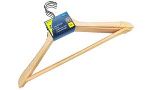 Peggy Perfect Holz-Kleiderbügel mit Steg, natur, 5er Pack (6422188)