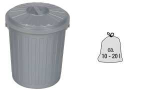 keeeper Abfalltonne Mini-Tonne mat s, 7 Liter, silber (6440065)