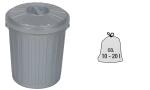 keeeper Abfalltonne Mini-Tonne mat s, 7 Liter, silber...