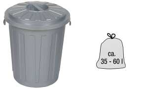 keeeper Abfalltonne Maxi-Tonne mat s, 23 Liter, silber (6440066)