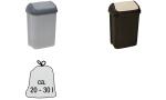keeeper Abfalleimer swantje, 10 L iter, anthrazit / creme...