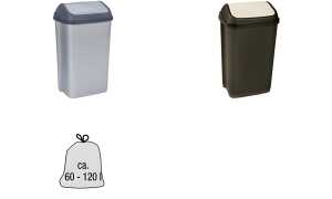 keeeper Abfalleimer swantje, 50 L iter, silber / anthrazit (6440350)