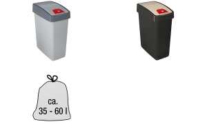 keeeper Abfalleimer magne, 25 Lit er, silber / grau (6440354)