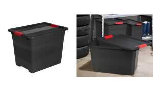 keeeper Aufbewahrungsbox eckhart, 83 Liter, graphite/rot (6440464)