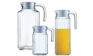 Esmeyer Arcoroc Glaskrug Quadro, mit Deckel, 0,5 Liter (6450010)