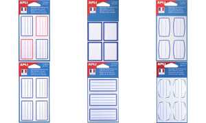 agipa Buchetiketten, weiß/blau, 34 x 75 mm, liniert (66000035)