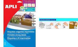 agipa Produktanhänger mit Schnüren, weiB, 36 x 53 mm (66000118)