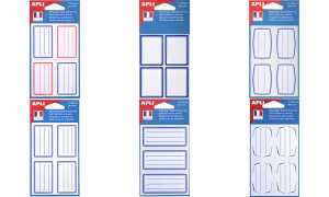 agipa Buchetiketten, rot/blau, 36 x 56 mm, liniert (66000270)