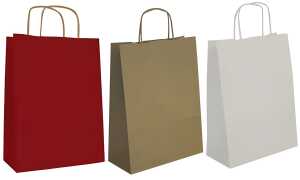 agipa Papiertragetasche - aus Kraft papier, groß, weiß (66000286)