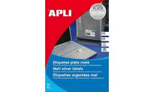 agipa Typenschild-Etiketten, rund, Durchmesser 40 mm, silber (66000299