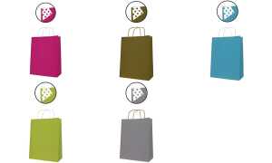 agipa Papiertragetasche - aus Kraft papier, mittel, gold (66000373)