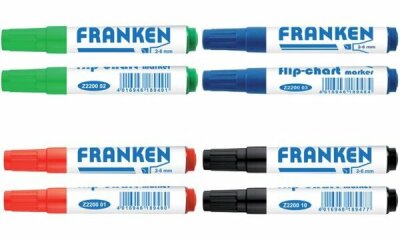 FRANKEN Flipchart Marker, Strichstä rke: 2-6 mm, blau (70010346)