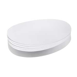 Franken Moderationskarte - Oval, 190 x 110 mm, weiß, 500 Stück