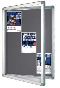 FRANKEN Schaukasten ECO für 9x DIN A4, Filz-Rückwand, grau (70011054)