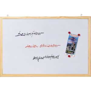 FRANKEN Weißwandtafel mit Holzrahme n, 1.000 x 600 mm (70011179)