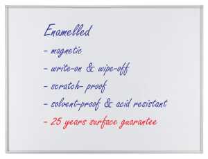 Schreibtafel 90x60cm weiß FRANKEN SC4202 ECO