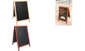 Securit Kundenstopper DELUXE, Kreid eoberfläche, mahagoni (70020008)