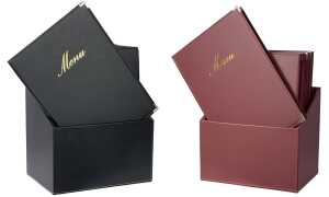 Securit Speisekarten-Mappe CLASSIC, A4, 20er Box, schwarz (70020131)