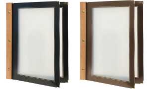 Securit Speisekarten-Mappe WOOD, DI N A4, schwarz (70020161)