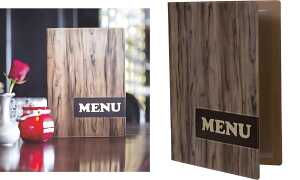 Securit Speisekarten-Mappe DESIGN W OOD, DIN A4, braun (70020173)