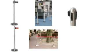 Securit Absperrsystem RETRACTABLES - Set, chrom / schwarz (70020267)