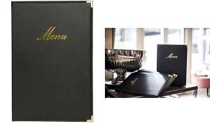 Securit Speisekarten-Mappe CLASSIC, A4, schwarz (70020270)