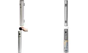 Securit Wandascher, aus Edelstahl, silber (70020295)