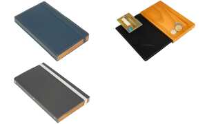 Securit Rechnungsmappe WOOD, aus Le der und Holz, schwarz (70020307)