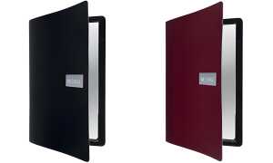 Securit Speisekarten-Mappe ROYAL, DIN A4, aus Leder, schwarz (70020310
