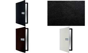 Securit Speisekarten-Mappe RAW, DIN A4, aus Leder, schwarz (70020312)