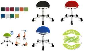 Topstar Fitness-Hocker Sitness Hal f Ball, blau (70570085)