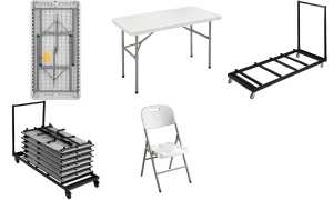 SODEMATUB Klapptisch YCZ-122 aus Ku nststoff, lichtgrau (71220128)