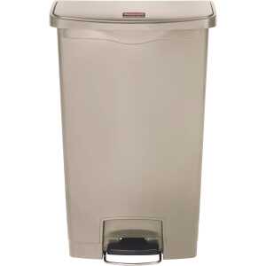 Rubbermaid Tret-Abfalleimer Slim Ji m, 68 Liter, beige (71240032)