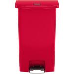 Rubbermaid Tret-Abfalleimer Slim Ji m, 68 Liter, rot...