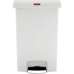 Rubbermaid Tret-Abfalleimer Slim Ji m, 90 Liter, weiß (71240042)