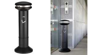 Rubbermaid Standascher InfinityT 39 x 105 cm (Ø x H) Metall schwarz